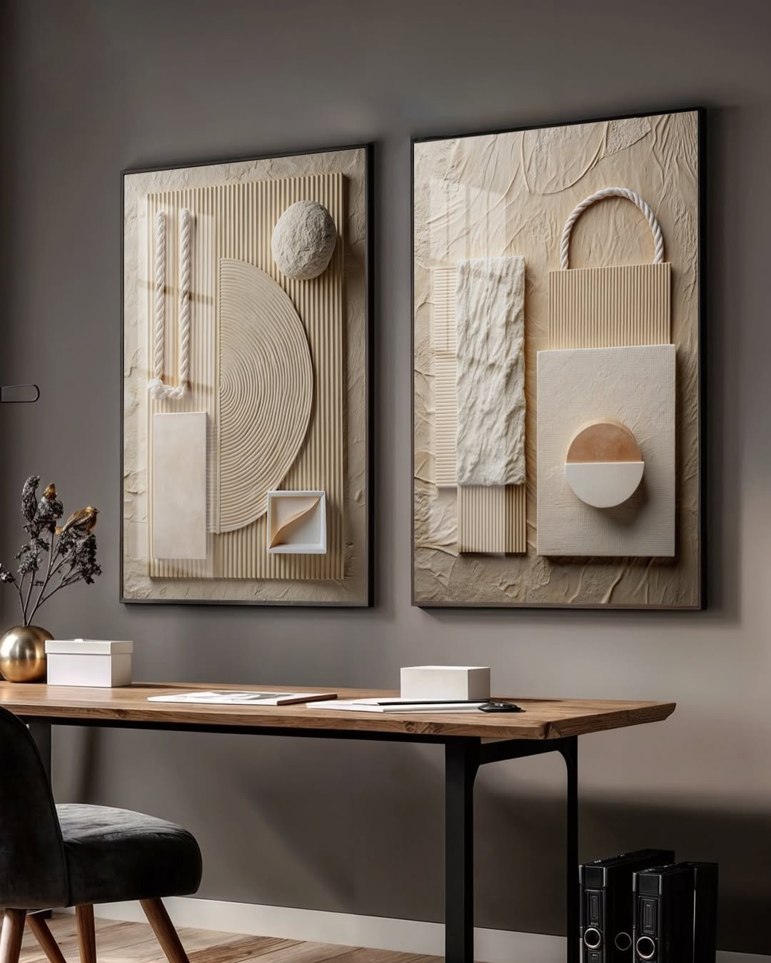 Quadro Decorativo Arte Geométrica: Abstrato e Textura