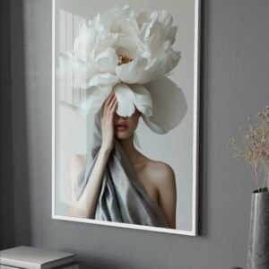 Quadro Mulher com flor na cabeça