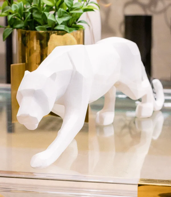Escultura Pantera Branca
