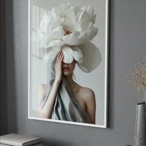 Quadro Mulher com flor na cabeça